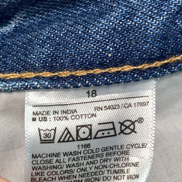 Old Navy Women's Distressed Denim High-Rise Slouchy Straight Jeans Blue Size 18 - Picture 9 of 10